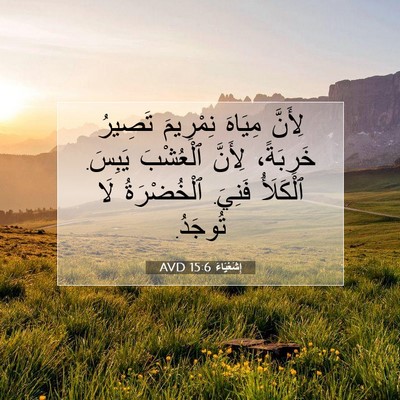 Picture 07 - إِشَعْيَاءَ 15:6 AVD - لِأَنَّ مِيَاهَ نِمْرِيمَ - Bible Verse Picture