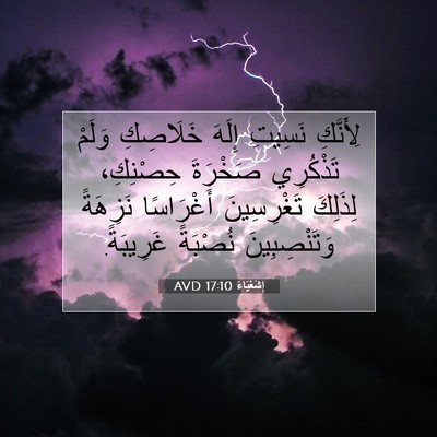 Picture 07 - إِشَعْيَاءَ 17:10 AVD - لِأَنَّكِ نَسِيتِ إِلَهَ - Bible Verse Picture