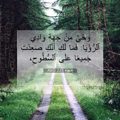 Picture 07 - إِشَعْيَاءَ 22:1 AVD - وَحْيٌ مِنْ جِهَةِ وَادِي - Bible Verse Picture