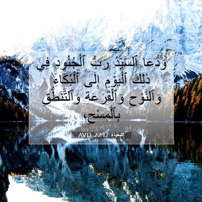 Picture 07 - إِشَعْيَاءَ 22:12 AVD - وَدَعَا ٱلسَّيِّدُ رَبُّ - Bible Verse Picture