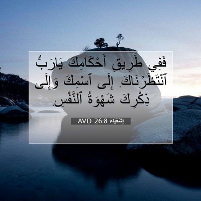 Picture 07 - إِشَعْيَاءَ 26:8 AVD - فَفِي طَرِيقِ أَحْكَامِكَ - Bible Verse Picture