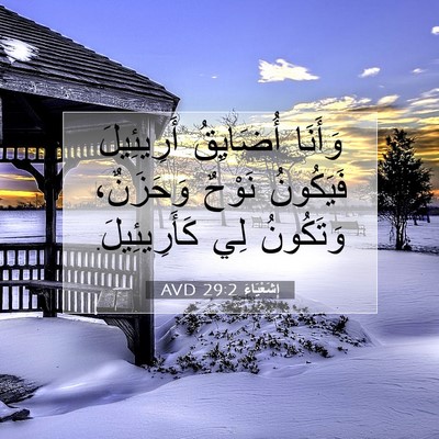 Picture 07 - إِشَعْيَاءَ 29:2 AVD - وَأَنَا أُضَايِقُ - Bible Verse Picture