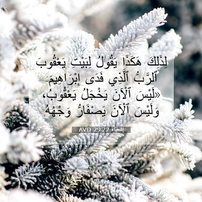 Picture 07 - إِشَعْيَاءَ 29:22 AVD - لِذَلِكَ هَكَذَا يَقُولُ - Bible Verse Picture