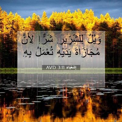 Picture 07 - إِشَعْيَاءَ 3:11 AVD - وَيْلٌ لِلشِّرِّيرِ. - Bible Verse Picture