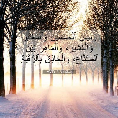 Picture 07 - إِشَعْيَاءَ 3:3 AVD - رَئِيسَ ٱلْخَمْسِينَ - Bible Verse Picture