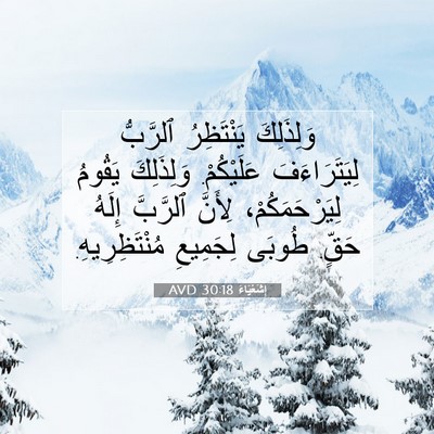 Picture 07 - إِشَعْيَاءَ 30:18 AVD - وَلِذَلِكَ يَنْتَظِرُ - Bible Verse Picture