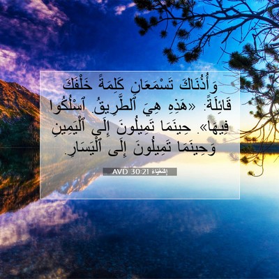 Picture 07 - إِشَعْيَاءَ 30:21 AVD - وَأُذُنَاكَ تَسْمَعَانِ - Bible Verse Picture