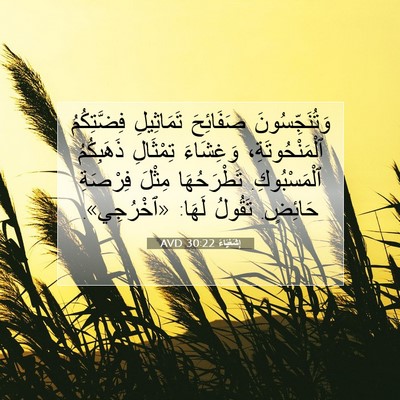 Picture 07 - إِشَعْيَاءَ 30:22 AVD - وَتُنَجِّسُونَ صَفَائِحَ - Bible Verse Picture
