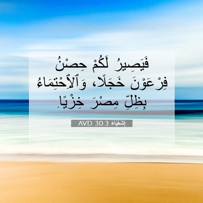 Picture 07 - إِشَعْيَاءَ 30:3 AVD - فَيَصِيرُ لَكُمْ حِصْنُ - Bible Verse Picture