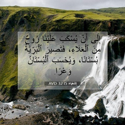 Picture 07 - إِشَعْيَاءَ 32:15 AVD - إِلَى أَنْ يُسْكَبَ - Bible Verse Picture