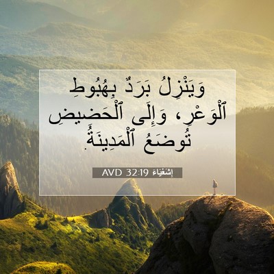 Picture 07 - إِشَعْيَاءَ 32:19 AVD - وَيَنْزِلُ بَرَدٌ - Bible Verse Picture