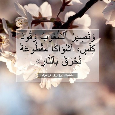 Picture 07 - إِشَعْيَاءَ 33:12 AVD - وَتَصِيرُ ٱلشُّعُوبُ - Bible Verse Picture