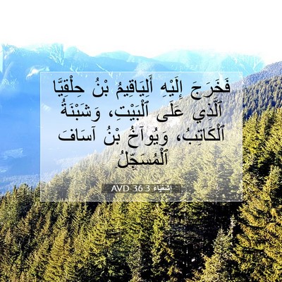 Picture 07 - إِشَعْيَاءَ 36:3 AVD - فَخَرَجَ إِلَيْهِ - Bible Verse Picture