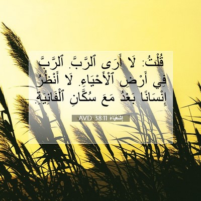 Picture 07 - إِشَعْيَاءَ 38:11 AVD - قُلْتُ: لَا أَرَى ٱلرَّبَّ. - Bible Verse Picture
