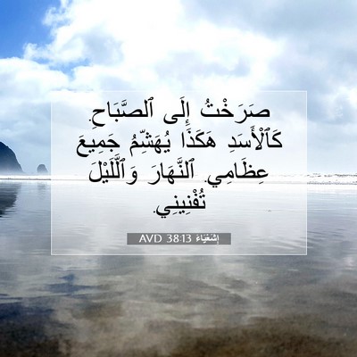 Picture 07 - إِشَعْيَاءَ 38:13 AVD - صَرَخْتُ إِلَى ٱلصَّبَاحِ. - Bible Verse Picture