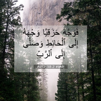 Picture 07 - إِشَعْيَاءَ 38:2 AVD - فَوَجَّهَ حَزَقِيَّا - Bible Verse Picture