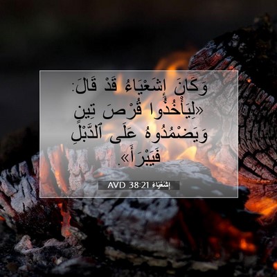 Picture 07 - إِشَعْيَاءَ 38:21 AVD - وَكَانَ إِشَعْيَاءُ قَدْ - Bible Verse Picture