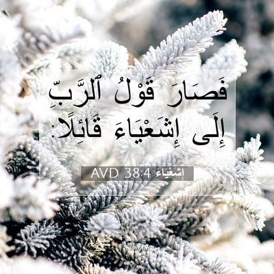 Picture 07 - إِشَعْيَاءَ 38:4 AVD - فَصَارَ قَوْلُ ٱلرَّبِّ - Bible Verse Picture