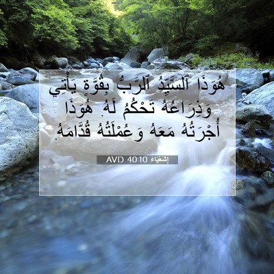Picture 07 - إِشَعْيَاءَ 40:10 AVD - هُوَذَا ٱلسَّيِّدُ - Bible Verse Picture