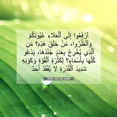 Picture 07 - إِشَعْيَاءَ 40:26 AVD - ٱرْفَعُوا إِلَى - Bible Verse Picture