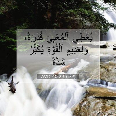 Picture 07 - إِشَعْيَاءَ 40:29 AVD - يُعْطِي ٱلْمُعْيِيَ - Bible Verse Picture