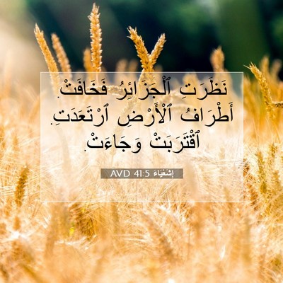 Picture 07 - إِشَعْيَاءَ 41:5 AVD - نَظَرَتِ ٱلْجَزَائِرُ - Bible Verse Picture