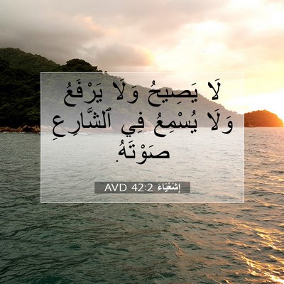 Picture 07 - إِشَعْيَاءَ 42:2 AVD - لَا يَصِيحُ وَلَا يَرْفَعُ - Bible Verse Picture