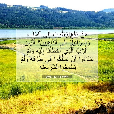 Picture 07 - إِشَعْيَاءَ 42:24 AVD - مَنْ دَفَعَ يَعْقُوبَ - Bible Verse Picture