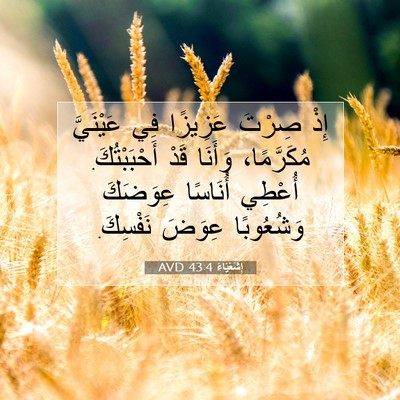 Picture 07 - إِشَعْيَاءَ 43:4 AVD - إِذْ صِرْتَ عَزِيزًا فِي - Bible Verse Picture