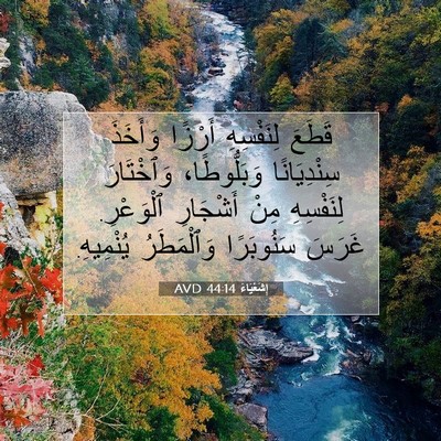 Picture 07 - إِشَعْيَاءَ 44:14 AVD - قَطَعَ لِنَفْسِهِ أَرْزًا - Bible Verse Picture