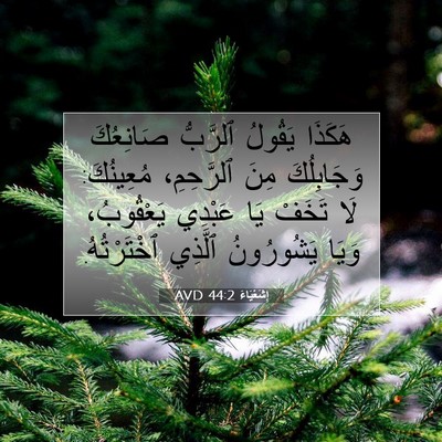 Picture 07 - إِشَعْيَاءَ 44:2 AVD - هَكَذَا يَقُولُ ٱلرَّبُّ - Bible Verse Picture