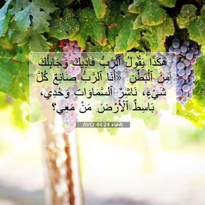 Picture 07 - إِشَعْيَاءَ 44:24 AVD - هَكَذَا يَقُولُ ٱلرَّبُّ - Bible Verse Picture