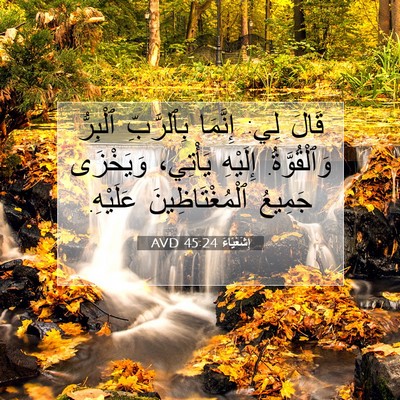 Picture 07 - إِشَعْيَاءَ 45:24 AVD - قَالَ لِي: إِنَّمَا - Bible Verse Picture