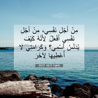 Picture 07 - إِشَعْيَاءَ 48:11 AVD - مِنْ أَجْلِ نَفْسِي، مِنْ - Bible Verse Picture