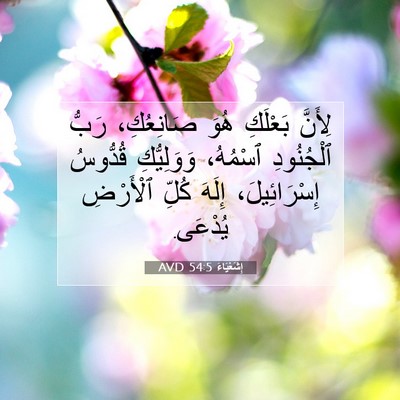 Picture 07 - إِشَعْيَاءَ 54:5 AVD - لِأَنَّ بَعْلَكِ هُوَ - Bible Verse Picture