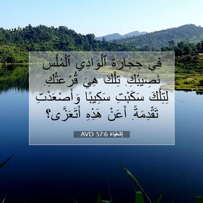 Picture 07 - إِشَعْيَاءَ 57:6 AVD - فِي حِجَارَةِ ٱلْوَادِي - Bible Verse Picture