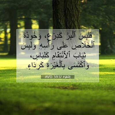 Picture 07 - إِشَعْيَاءَ 59:17 AVD - فَلَبِسَ ٱلْبِرَّ - Bible Verse Picture