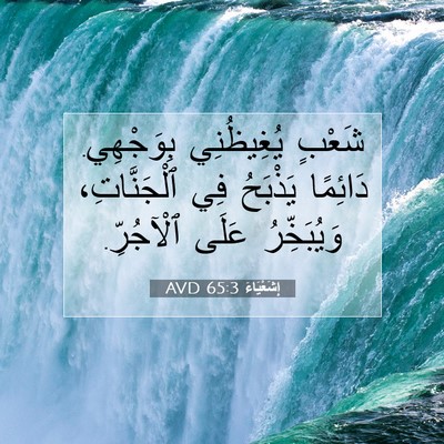 Picture 07 - إِشَعْيَاءَ 65:3 AVD - شَعْبٍ يُغِيظُنِي - Bible Verse Picture