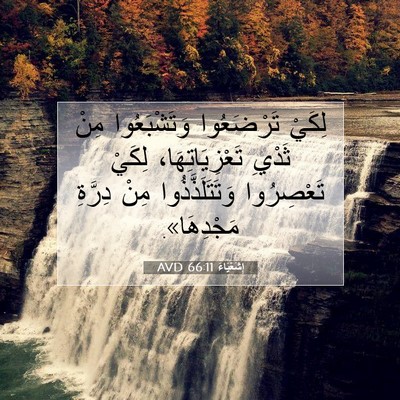 Picture 07 - إِشَعْيَاءَ 66:11 AVD - لِكَيْ تَرْضَعُوا - Bible Verse Picture
