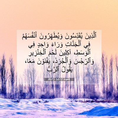 Picture 07 - إِشَعْيَاءَ 66:17 AVD - ٱلَّذِينَ يُقَدِّسُونَ - Bible Verse Picture