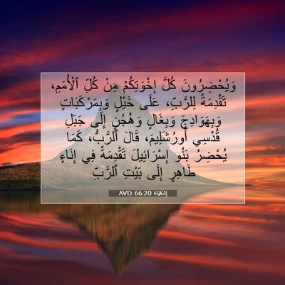 Picture 07 - إِشَعْيَاءَ 66:20 AVD - وَيُحْضِرُونَ كُلَّ - Bible Verse Picture