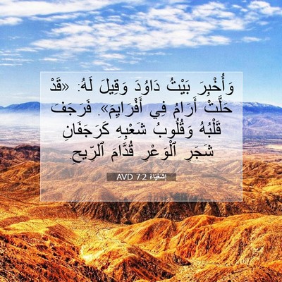 Picture 07 - إِشَعْيَاءَ 7:2 AVD - وَأُخْبِرَ بَيْتُ دَاوُدَ - Bible Verse Picture