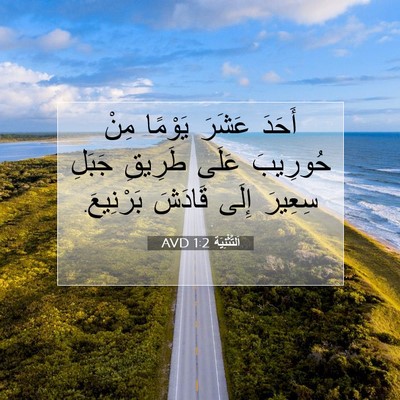 Picture 07 - اَلتَّثْنِيَة 1:2 AVD - أَحَدَ عَشَرَ يَوْمًا مِنْ - Bible Verse Picture