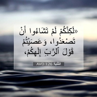 Picture 07 - اَلتَّثْنِيَة 1:26 AVD - «لَكِنَّكُمْ لَمْ - Bible Verse Picture