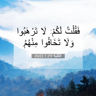 Picture 07 - اَلتَّثْنِيَة 1:29 AVD - فَقُلْتُ لَكُمْ: لَا - Bible Verse Picture