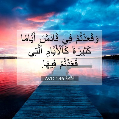 Picture 07 - اَلتَّثْنِيَة 1:46 AVD - وَقَعَدْتُمْ فِي قَادَشَ - Bible Verse Picture