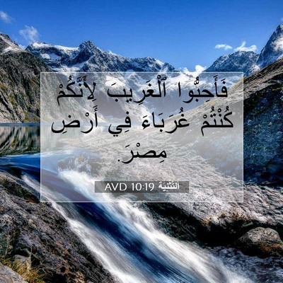 Picture 07 - اَلتَّثْنِيَة 10:19 AVD - فَأَحِبُّوا ٱلْغَرِيبَ - Bible Verse Picture