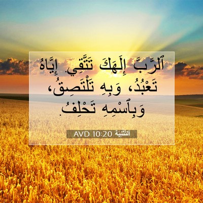 Picture 07 - اَلتَّثْنِيَة 10:20 AVD - ٱلرَّبَّ إِلَهَكَ - Bible Verse Picture