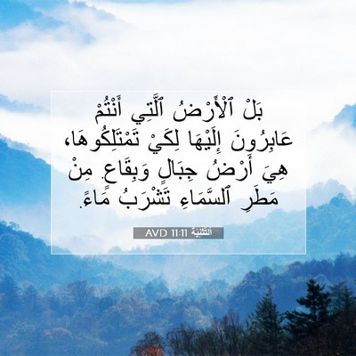 Picture 07 - اَلتَّثْنِيَة 11:11 AVD - بَلْ ٱلْأَرْضُ ٱلَّتِي - Bible Verse Picture
