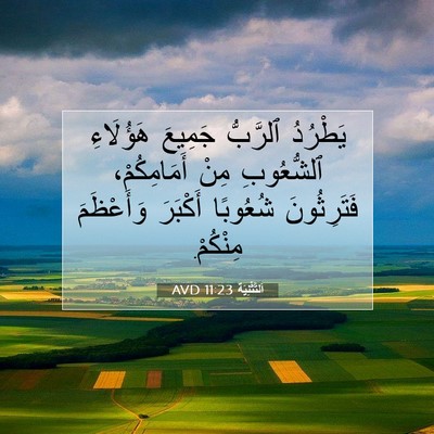 Picture 07 - اَلتَّثْنِيَة 11:23 AVD - يَطْرُدُ ٱلرَّبُّ جَمِيعَ - Bible Verse Picture